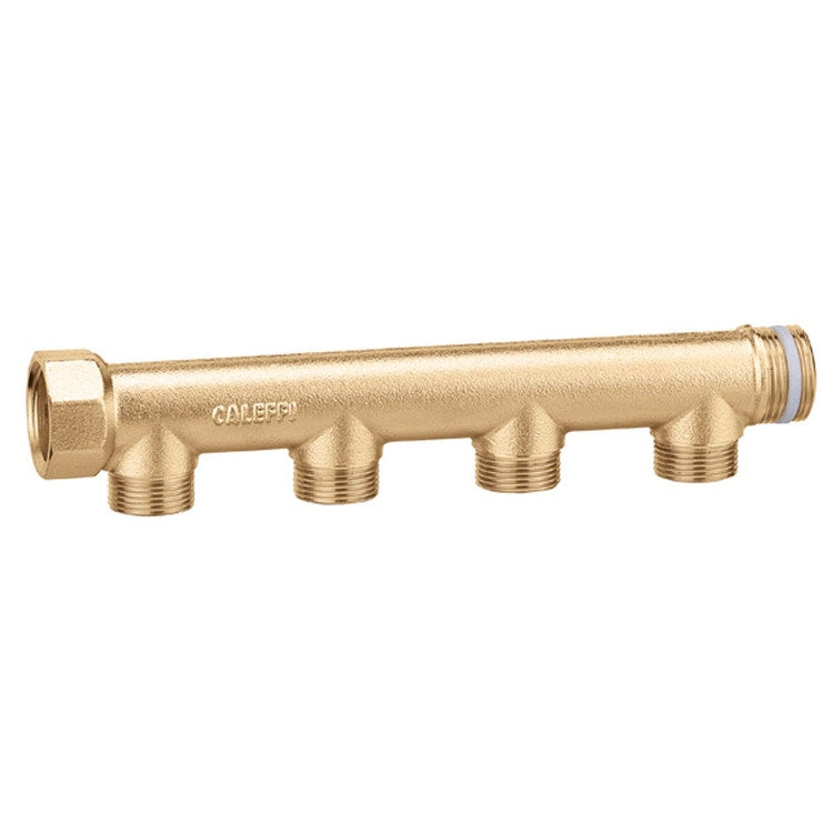 Caleffi Einfachverteiler, zusammensetzbar 1" x4 Ableitungen 350640