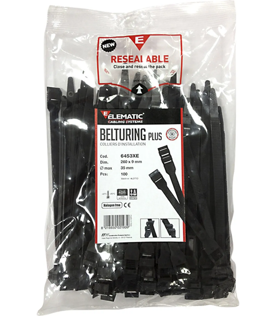 Kabelbinder ÉLECTR 100PCS