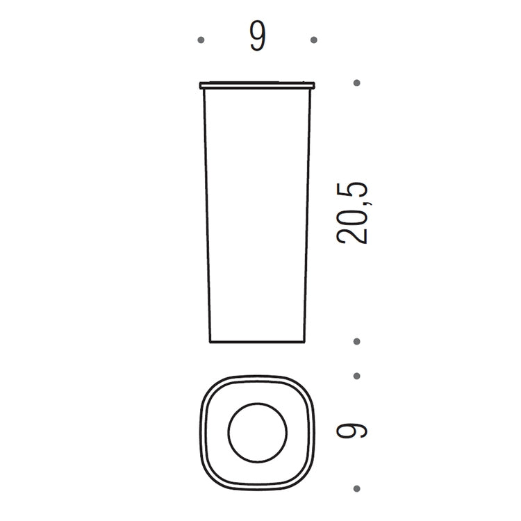 Colombo Design Ersatz Behälter für Bürstenhalter, hängend, Natur mattiertes Glas RICAMBIO B25500-VAN