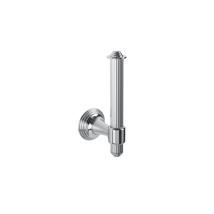 Colombo Design Vertikaler Rollenhalter, antike Messingoberfläche HERMITAGE B33900OA