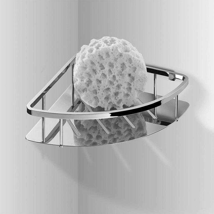 Colombo Design Eck-Dreieck-Duschbox-Halter abnehmbar, Chrom-Finish B96420CR