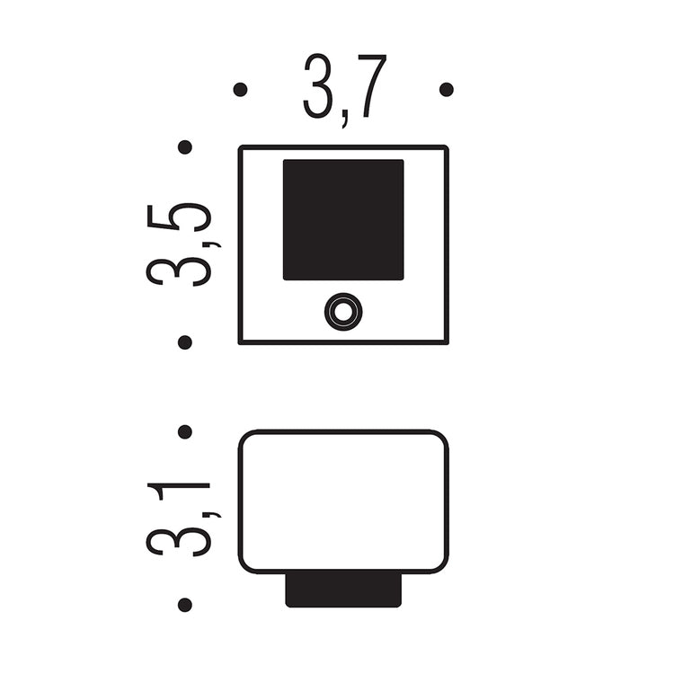Colombo Design Türstopper Zubehör, Farbe Graphit glänzende Oberfläche COMPLEMENTI BLC112-GL
