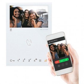 Comelit Monitor Video-Türsprechanlage VIP IP WLAN Handsfree 6742W 6742W Video-Türsprechanlagen-Monitor mit WLAN und Freisprechfunktion