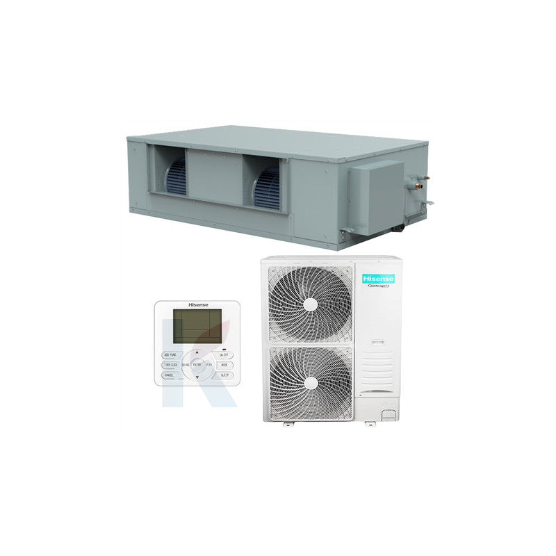 Solarics Hisense AUD125UX4REH8 / AUW125U4RW8 – Commercial Monosplit Klimaanlage Serie Duct 1x1 High Pressure