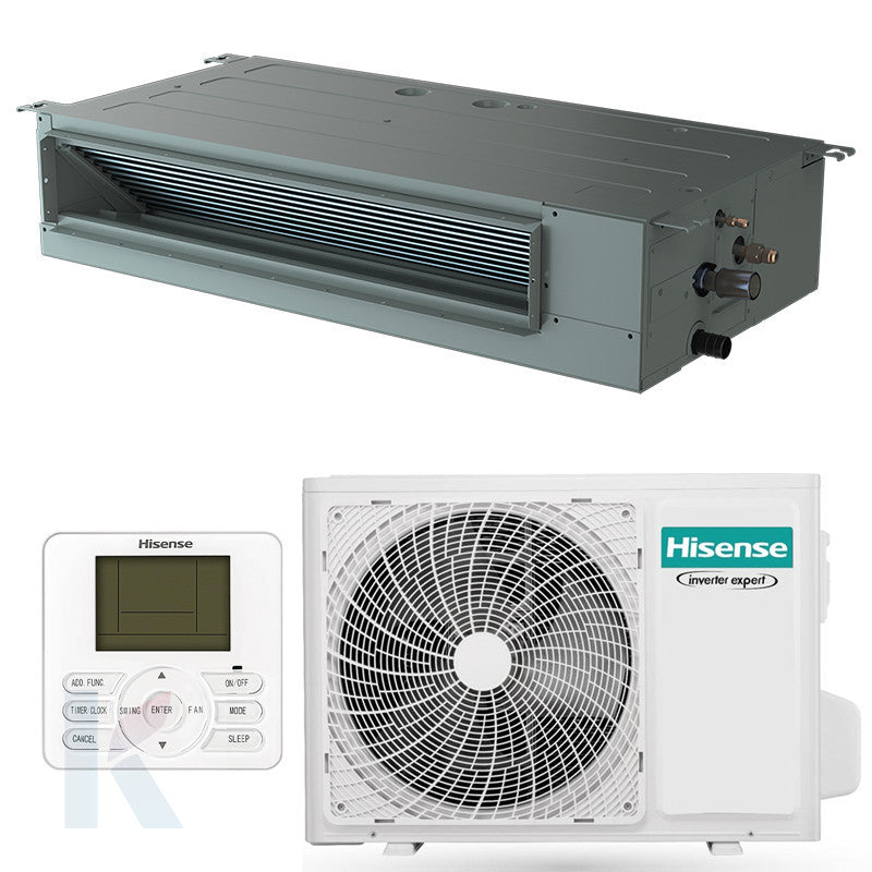 Solarics Hisense ADT26UX4RBL8 / AUW26U4RS8 – Commercial Monosplit Klimaanlage Serie Duct 1x1 Low Pressure