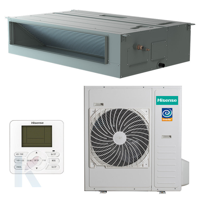 Solarics Hisense AUD90UX4RDH5 / AUW90U4RF4 – Commercial Monosplit Klimaanlage Serie Duct 1x1 Medium Pressure