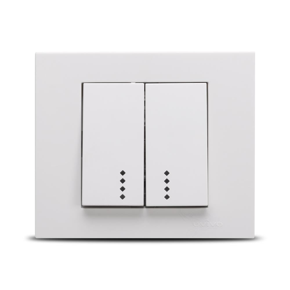 Ovivo Grano Serienschalter mit LED, weiß