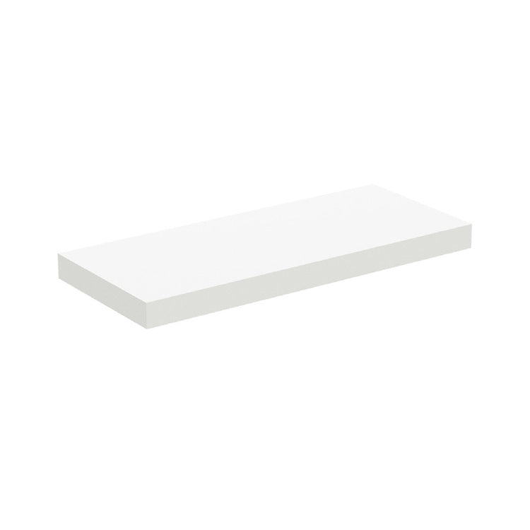 Ideal Standard Rechteckiges Regal L. 120 H. 8 T. 50,5 cm, ohne Zuschnitt, aus beschichtetem Spanholz, Weiß, matte Oberfläche CONCA T3952Y1