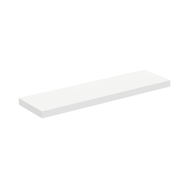 Ideal Standard Rechteckiges Regal L. 180 H. 8 T. 50,5 cm, ohne Zuschnitt, aus beschichtetem Spanholz, Weiß, matte Oberfläche CONCA T3954Y1