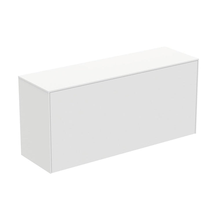 Ideal Standard Hängender Unterschrank L. 120 H. 55 T. 37 cm, mit 1 innerer Schublade, Innenfarbe Anthrazit, Außenfarbe Weiß, matte Ausführung CONCA T4320Y1