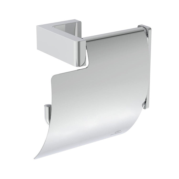 Ideal Standard Rechteckiger Toilettenpapierhalter mit Abdeckung, Chromoberfläche CONCA T4496AA