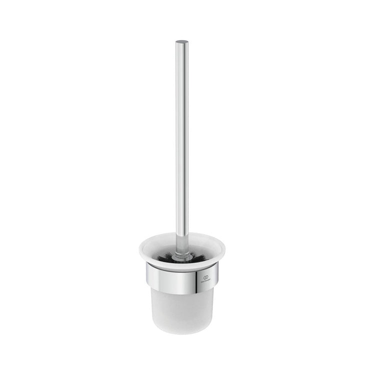 Ideal Standard Toilettenbürstenhalter, wandmontiert, aus mattiertem Glas mit Metallhalterung, Chromfinish CONCA T4495AA