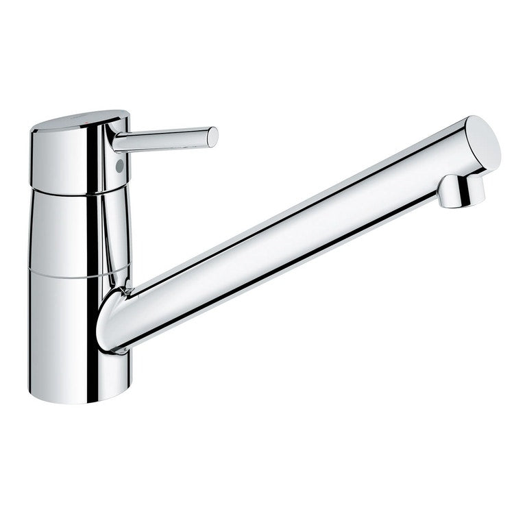 Grohe Einhebelmischer H. 16 cm, für Spüle, schwenkbarer Auslauf und Durchflussbegrenzer, Chromoberfläche CONCETTO 32659001