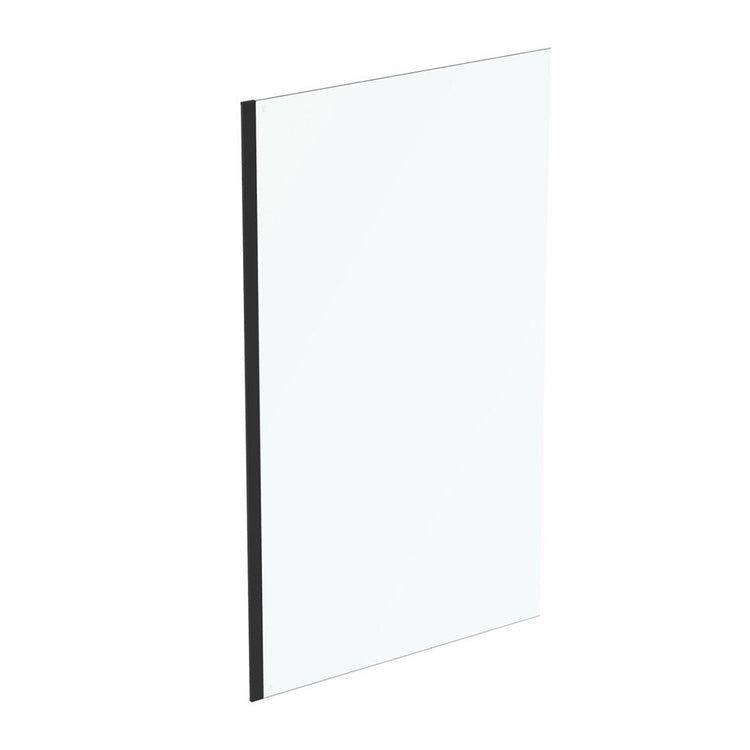 Ideal Standard Duschkabine Walk-In L. 117,7 H. 195 T. 1,4 cm, für Eck- oder Mittelwandinstallation, transparentes Einscheibensicherheitsglas, schwarz matt CONNECT K9379V3