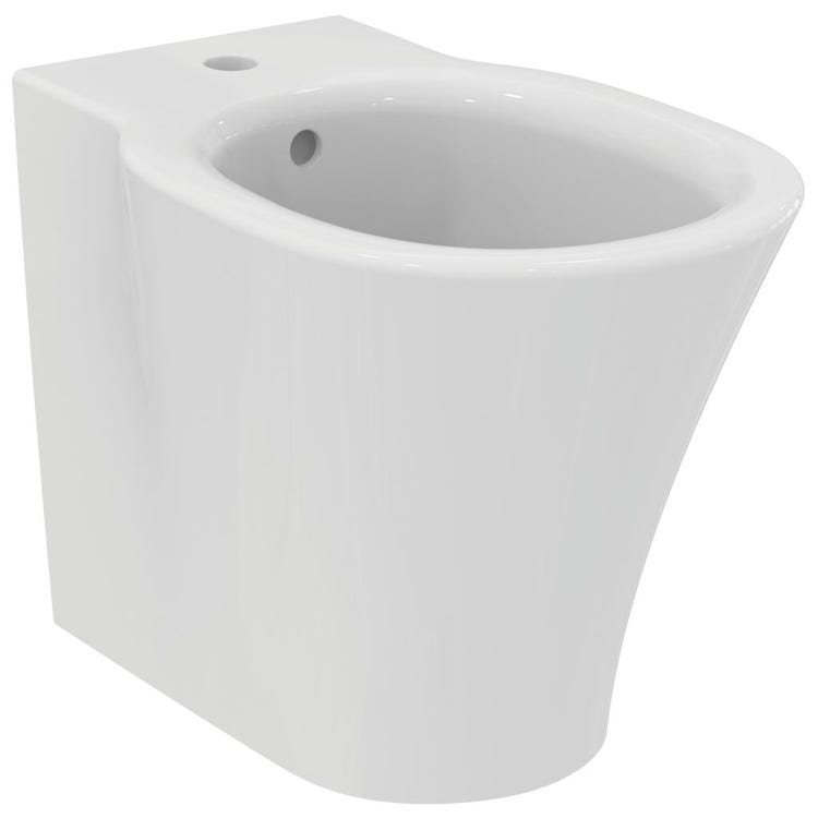 Ideal Standard Stand-Bidet, wandbündig, Einloch, mit Überlauf, mit vollständig verdeckten Befestigungen, Weiß CONNECT AIR E233401
