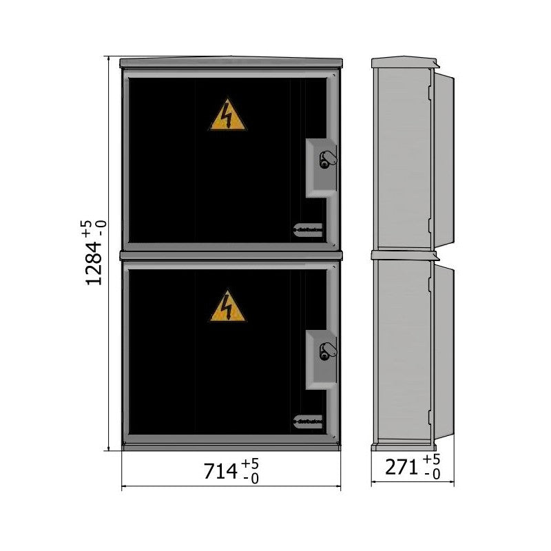OEC S03743SW Zählerschrank-Container IP44
