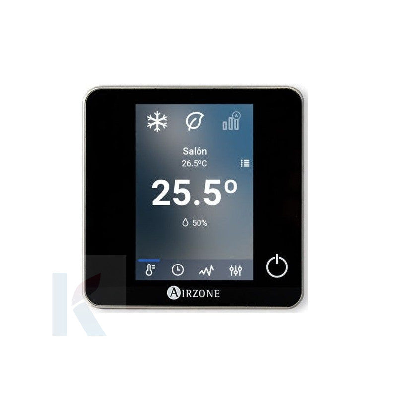 Solarics Airzone Blueface Zero Flex-Kabel-Thermostat - Schwarz – Wi-Fi-Controller