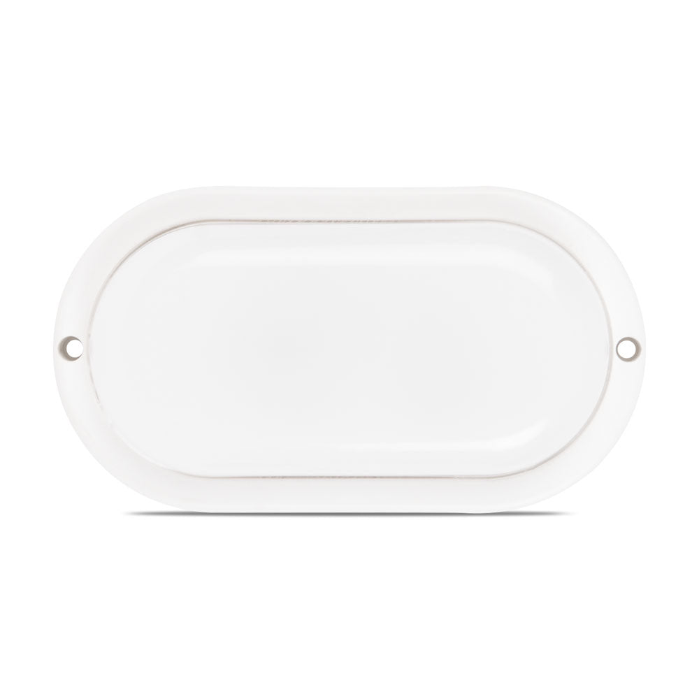 Homelight LED-Feuchtraumleuchte BAT oval 12 W, IP54, opal, weiß