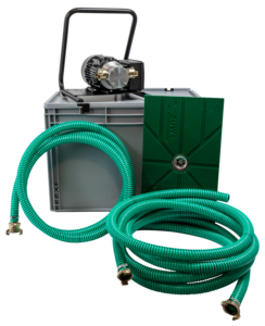 ZUWA Flachsaugset Kompakt mit COMBISTAR 2000-B Impellerpumpe mit Motor, Kabel und Stecker -Art. 110157