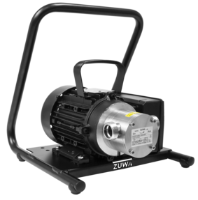 ZUWA Tragegestell für Pumpen , schwarz RAL 9005 mit Gummipuffer , mit ZUWA-Logo -Art. 13200604