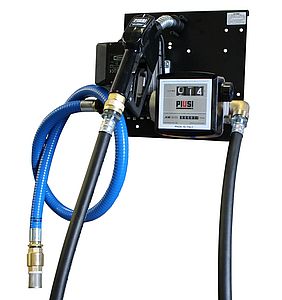 ZUWA Betankungsset E 72-BS/Z, Zählwerk K33, 230 V für Diesel/Biodiesel, auf Platte, mit Saugschlauch -Art. 120639
