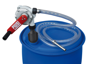 ZUWA Handkurbelpumpe für Harnstoff (AUS 32, AdBlue) aus Edelstahl, m.Ansaugrohr u.2,5 m Abfüllschlauch -Art. P332A90