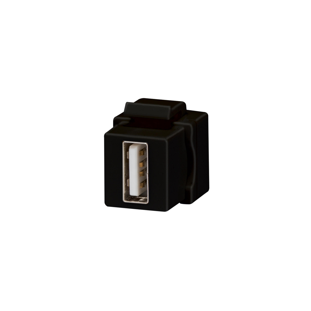Gewiss USB-A-Kupplung Keystone, Buchse/Buchse, schwarz