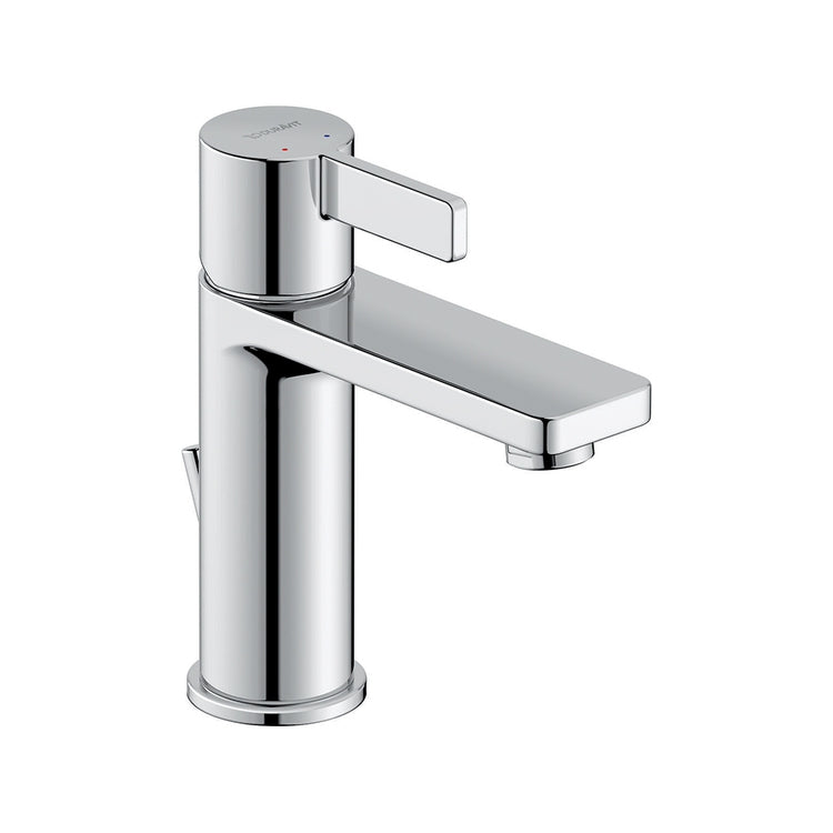 Duravit Einhebelmischer H. 16,5 cm, für Waschbecken M, mit Ablaufgarnitur, mit Freshstart-Technologie, verchromt D-NEO DE1021001010