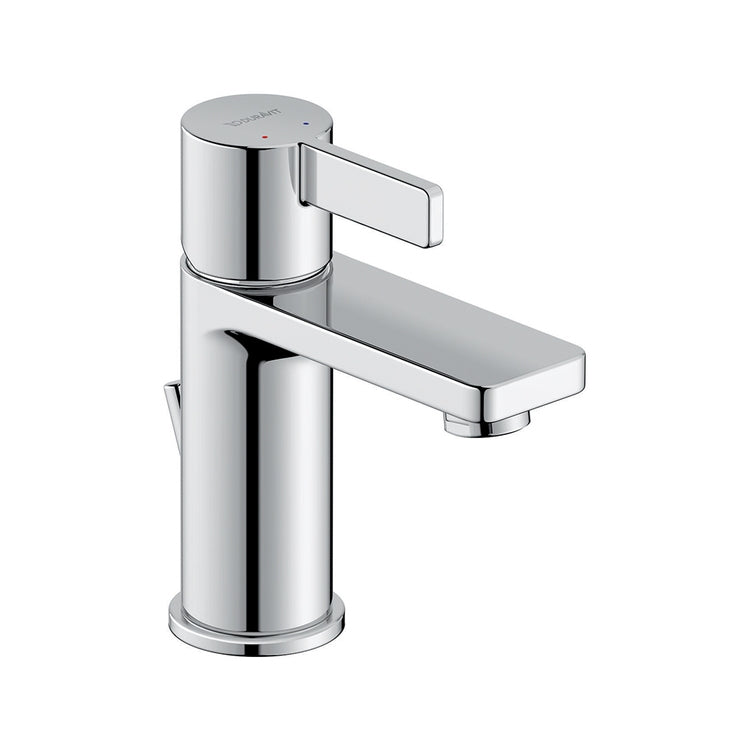 Duravit Einhandmischer H. 15,1 cm, für Waschbecken S, mit Ablaufgarnitur, Chromoberfläche D-NEO DE1010001010