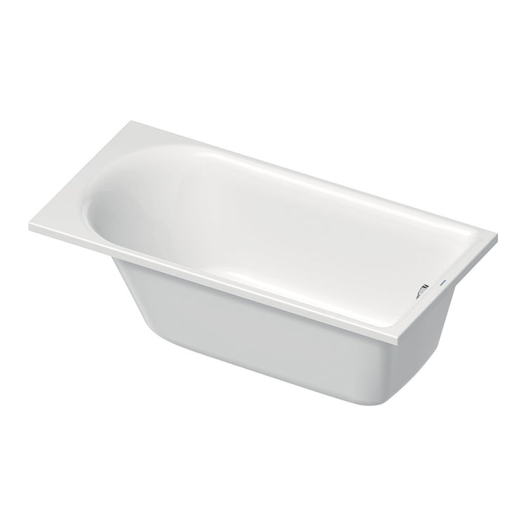 Duravit Rechteckige Einbauwanne L. 150 B.75 cm, mit einer geneigten Rückenlehne, Weiß, glänzende Oberfläche D-NEO 700471000000000