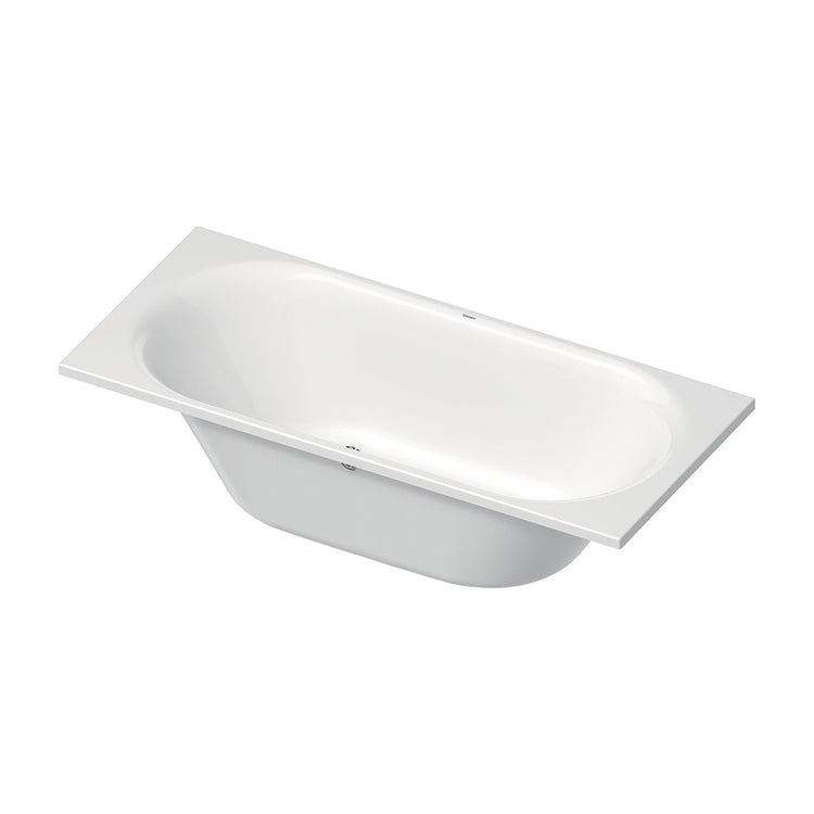 Duravit Rechteckige Einbauwanne L. 180 T. 80 cm, mit zwei geneigten Rückenlehnen, Weiß D-NEO 700476000000000