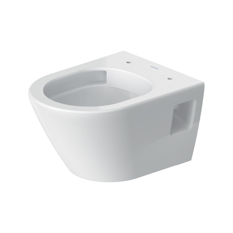 Duravit Hängendes WC Compact Rimless® ohne Rand, ohne Sitz, Aufsatzspülung, UWL Klasse 1, 4,5 l, Weiß D-NEO 2587090000