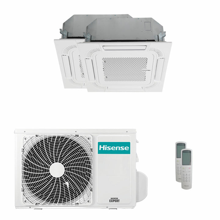 Hisense Kassettengerät ACT 9000+9000 BTU – Multisplit-Klimagerät (2x), 3,5/4 kW, R32, A++/A+