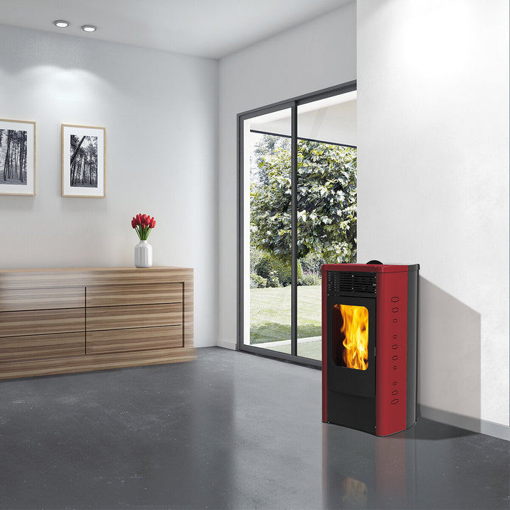 Italiana Camini Dida2 Plus – Pelletofen, 13 kW, Bordeaux