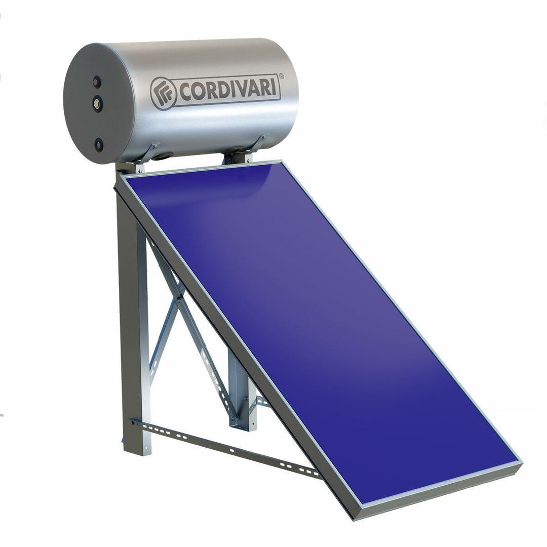 Cordivari Panarea Universale 300/4 - 2 PANNELLI – Solarthermie-Kollektor mit natürlicher Zirkulation (Thermosiphon), 300 Liter Speicher