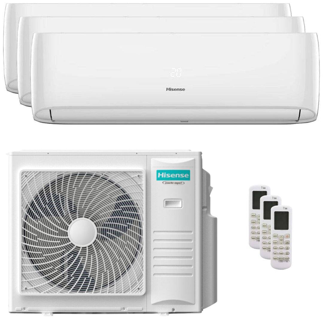 Hisense Hi-Comfort 2025 9000+18000+24000 BTU – Multisplit-Klimagerät (3 Innengeräte), 10/11 kW, R32, A++/A+, WLAN