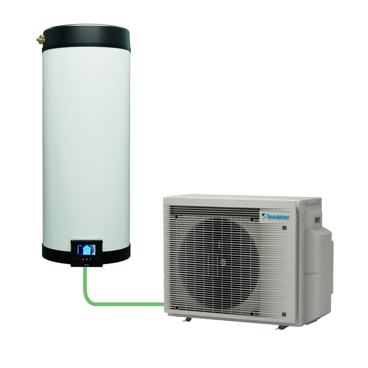 Daikin Multi+ System zur Kühlung, Heizung mit Warmwasserbereitung, Wassertank 120 L, Außengerät 5,2 kW EKHWET120BV3+4MWXM52A9