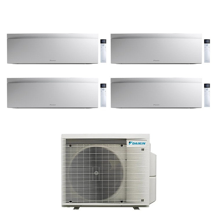 Daikin 4-fach-Split-Klimagerät EMURA, Wandgerät, Inverter, WLAN, Weiß – Außengerät R32 7,4 kW, Innengeräte 12000+12000+12000+12000 BTU 4MXM80A9+FTXJ[35|35|35|35]AW9