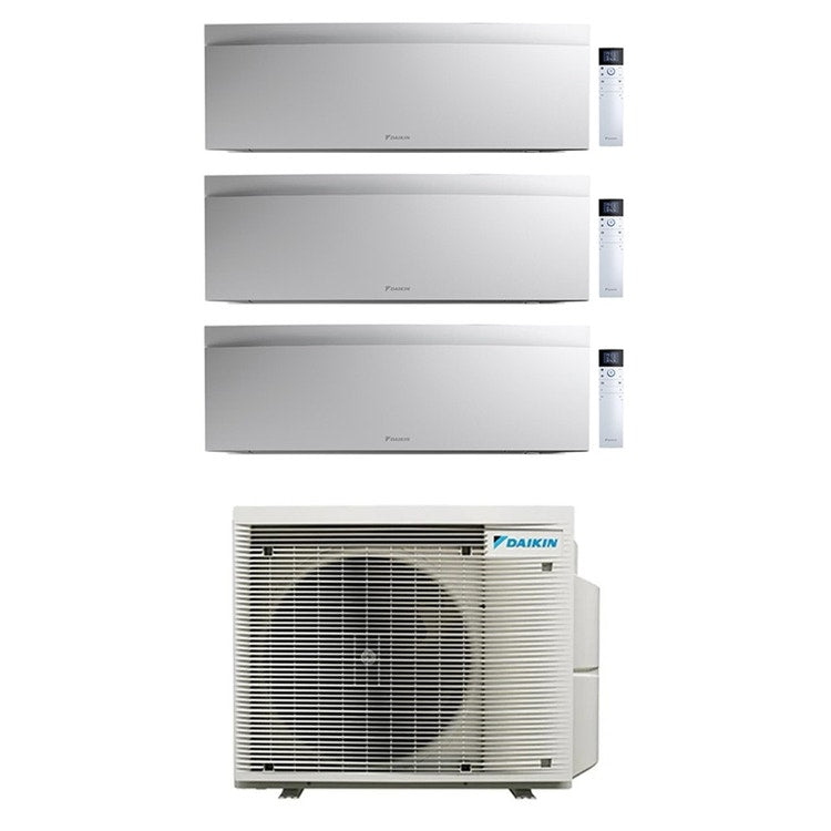 Daikin 3-fach-Split-Klimagerät EMURA, Wandgerät, Inverter, WLAN, Weiß – Außengerät R32 6,8 kW, Innengeräte 9000+12000+12000 BTU 3MXM68A9+FTXJ[25|35|35]AW9