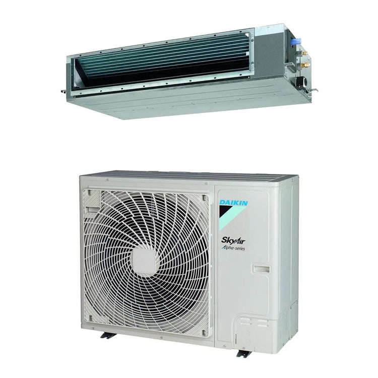 Daikin Monosplit-Klimagerät FBA-A Kanalgerät mittlere Pressung, Inverter – Außengerät SKY AIR Alpha 13,4 kW dreiphasig, Innengerät 48000 BTU RZAG140NY1+FBA140A