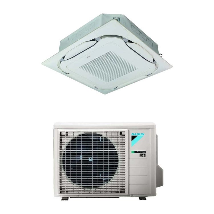 Daikin Monosplit-Klimagerät FCAG-B Kassette Round Flow, Inverter – Außengerät 3,5 kW, Innengerät 12000 BTU RXM35A9+FCAG35B