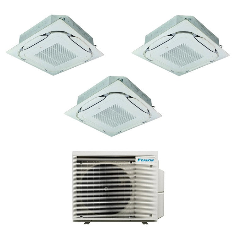 Daikin 3-fach-Split-Klimagerät FCAG-B Kassette Round Flow, Inverter – Außengerät R32 6,8 kW, Innengeräte 12000+12000+12000 BTU 4MXM68A9+FCAG[35|35|35]B