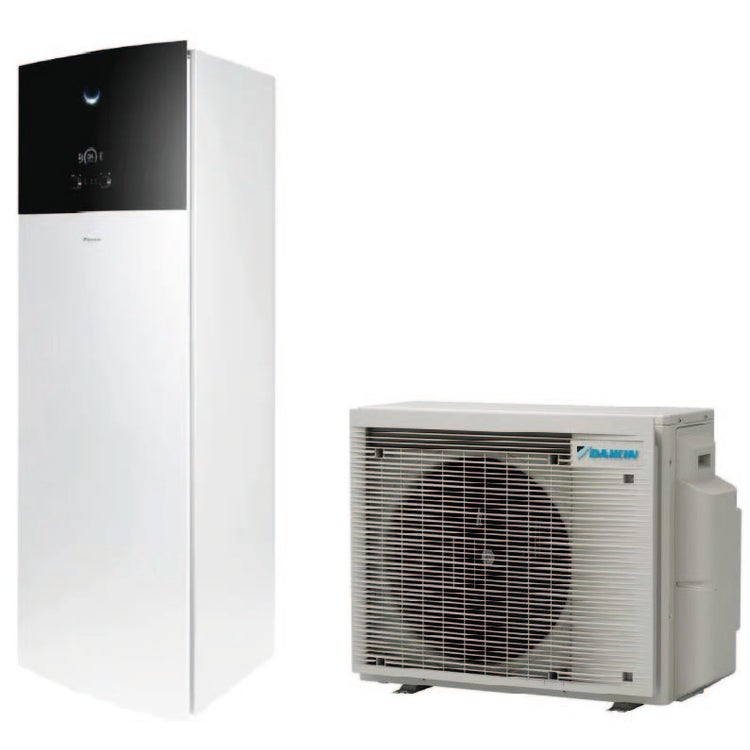 Daikin Multi+ System für Kühlung, Heizung mit Warmwasser, Bodenstehender Wassertank 180 L, Außengerät 6,8 kW CKHWS180BV3+5MWXM68A9