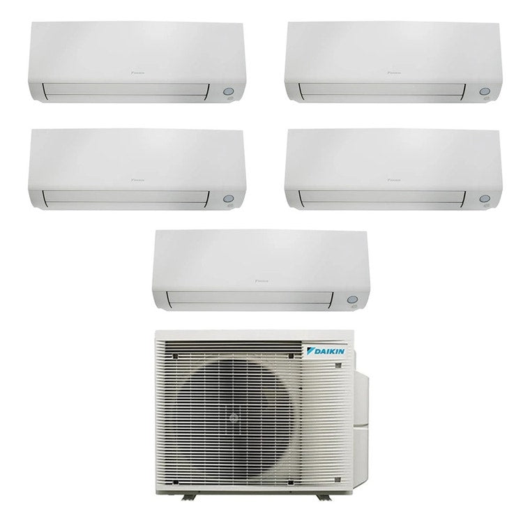 Daikin 5-fach-Split-Klimagerät PERFERA ALL SEASON, Wandgerät, Inverter, WLAN, Weiß – Außengerät R32 7,8 kW, Innengeräte 7000+7000+7000+7000+9000 BTU 5MXM90A9+FTXM[20|20|20|20|25]A