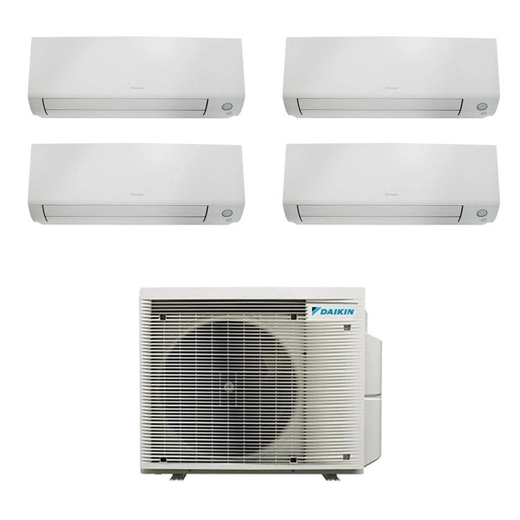 Daikin 4-fach-Split-Klimagerät PERFERA ALL SEASON, Wandgerät, Inverter, WLAN, Weiß – Außengerät R32 7,8 kW, Innengeräte 5000+7000+15000+15000 BTU 5MXM90A9+CTXM[15]A+FTXM[20|42|42]A