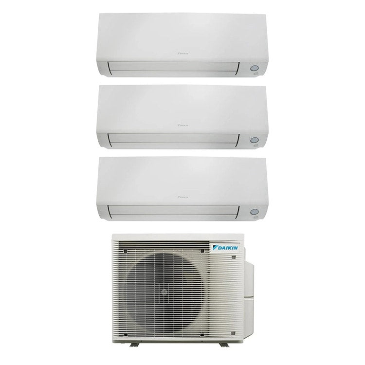 Daikin 3-fach-Split-Klimagerät PERFERA ALL SEASON, Wandgerät, Inverter, WLAN, Weiß – Außengerät R32 6,8 kW, Innengeräte 5000+5000+7000 BTU 4MXM68A9+CTXM[15|15]A+FTXM[20]A