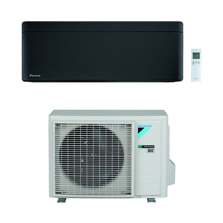 Daikin Monosplit-Klimagerät STYLISH, Wandgerät, Inverter, WLAN, Schwarz – Außengerät 2 kW, Innengerät 7000 BTU SB.FTXA20CB/RXA