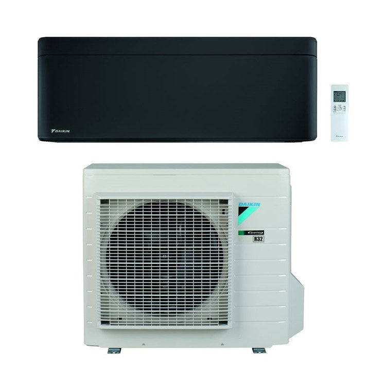 Daikin Monosplit-Klimagerät STYLISH, Wandgerät, Inverter, WLAN, Schwarz – Außengerät 4,2 kW, Innengerät 15000 BTU SB.FTXA42CB/RXA