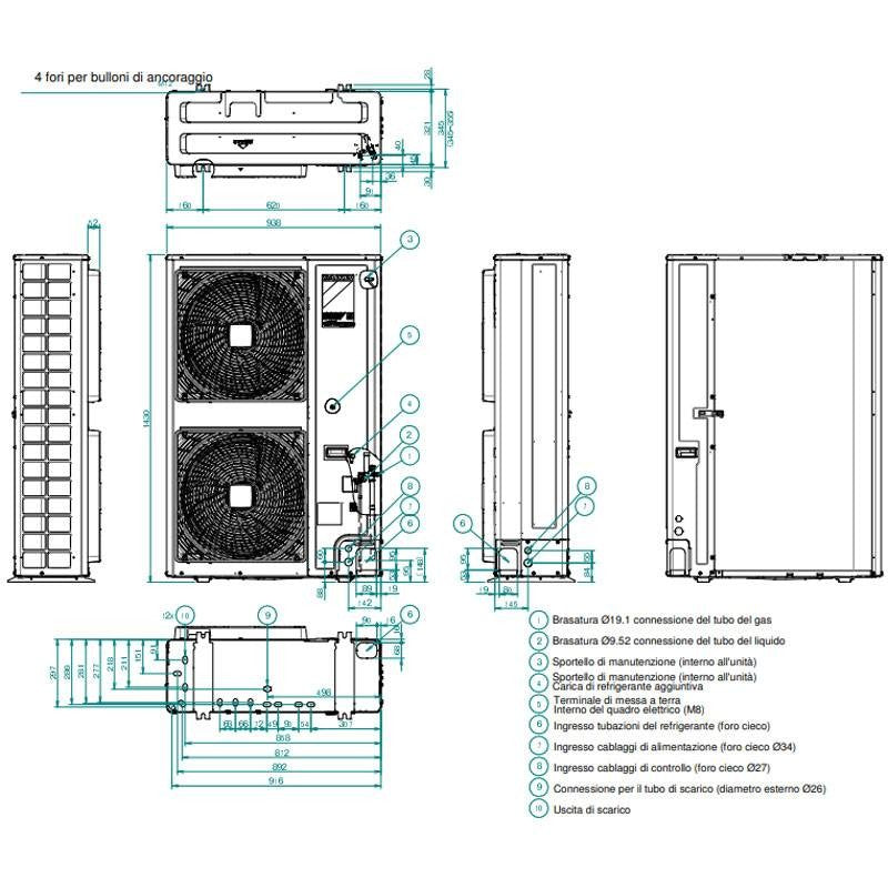 Daikin RXYSA8A Wärmepumpe 15 kW