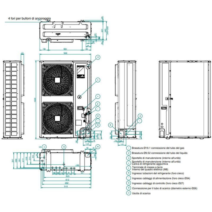 Daikin RXYSA8A Wärmepumpe 15 kW